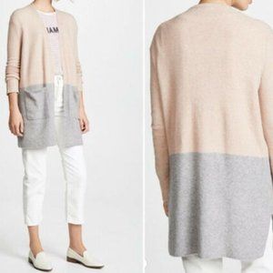Madewell Kent Colorblock Sweater Coziest Yarn HEATHER BEIGE Size Small